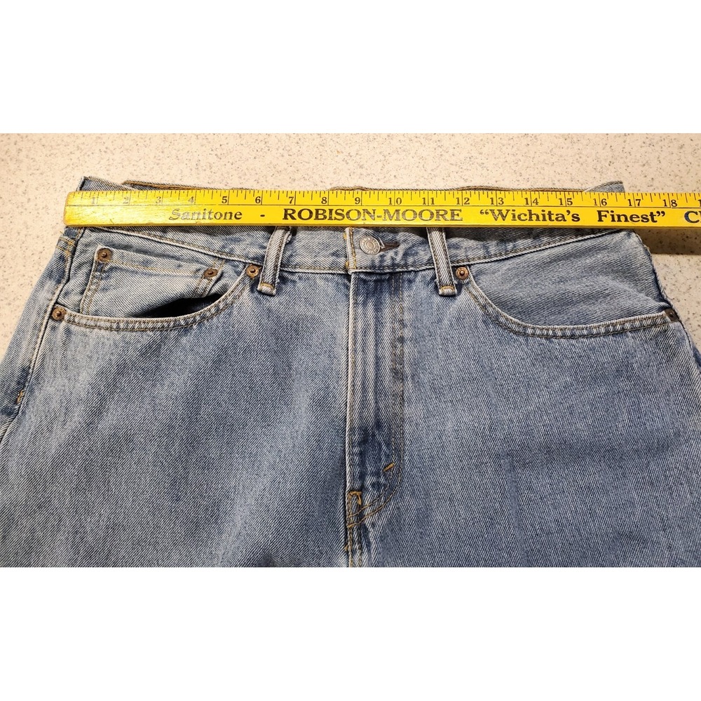 Vtg Levi's 505 Jeans Men's 34x32 Straight Retro Denim History Printed Pocket Tag - Picture 8 of 14